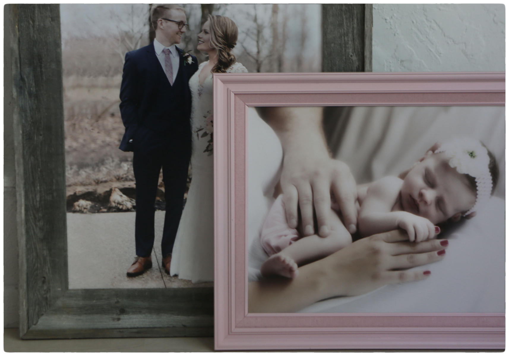 Barnwood and hand painted frames