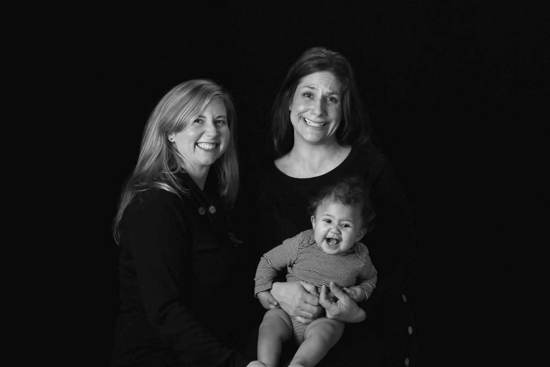mommy, baby and Auntie
