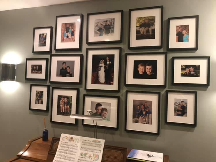 I take credit for this beautiful display....except their wedding pic.
